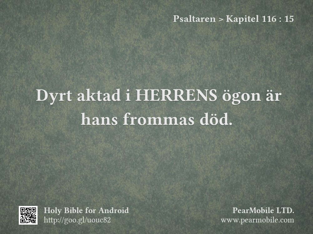 Psaltaren, Kapitel 116:15